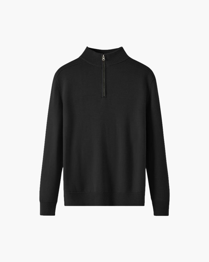 100% Merino Wool Zip Up - Old Money